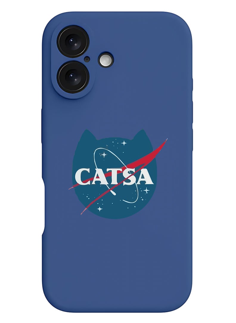 Theodor Protective Slim Fit Case Liquid Silicone Cover with Full Body Protection Anti-Scratch Shockproof Case For Apple iPhone 17 (Blue) Catsa-01 - Image 1