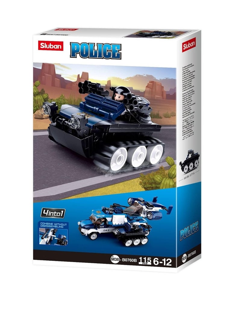 سلوبان مكعبات سيارات الشرطة (مختلفة الأشكال) - M38-B0760 - Image 2