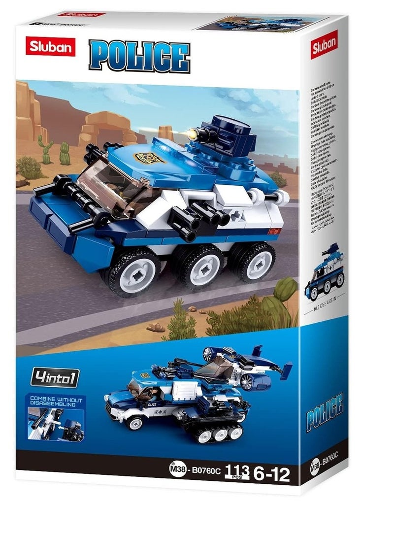 سلوبان مكعبات سيارات الشرطة (مختلفة الأشكال) - M38-B0760 - Image 4