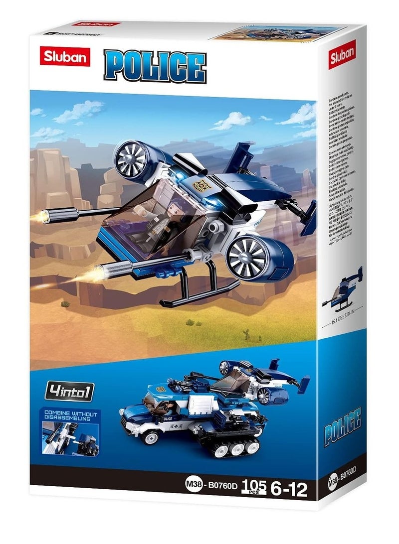 سلوبان مكعبات سيارات الشرطة (مختلفة الأشكال) - M38-B0760 - Image 5