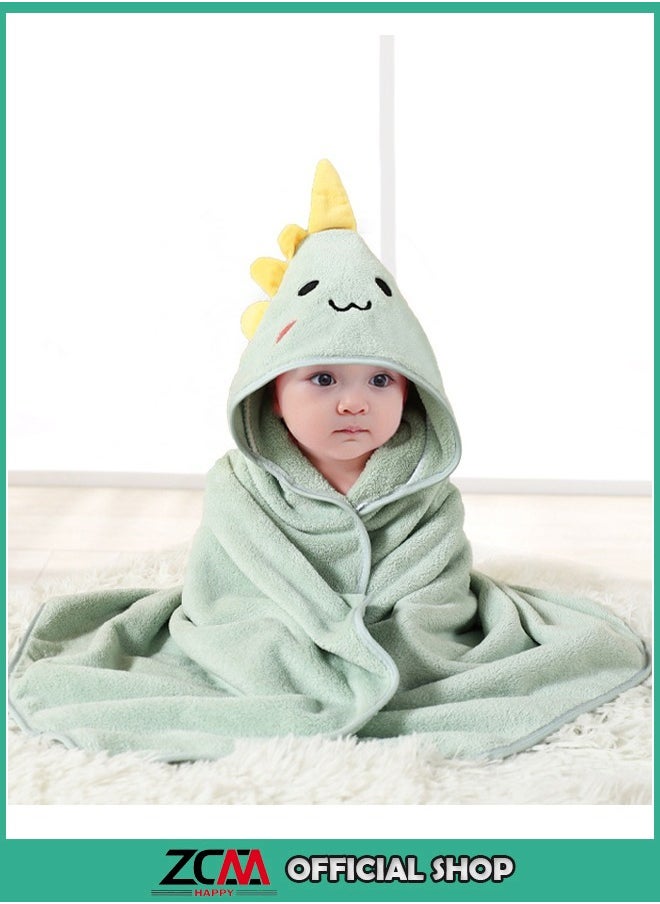 Children's Hooded Coral Fleece Bath Towel And Bathrobe - Green Dinosaur - pzsku/ZEA26727F1F040D1015EBZ/45/_/1725629690/88f26ed3-b99c-425f-8b64-4a94711e5b36