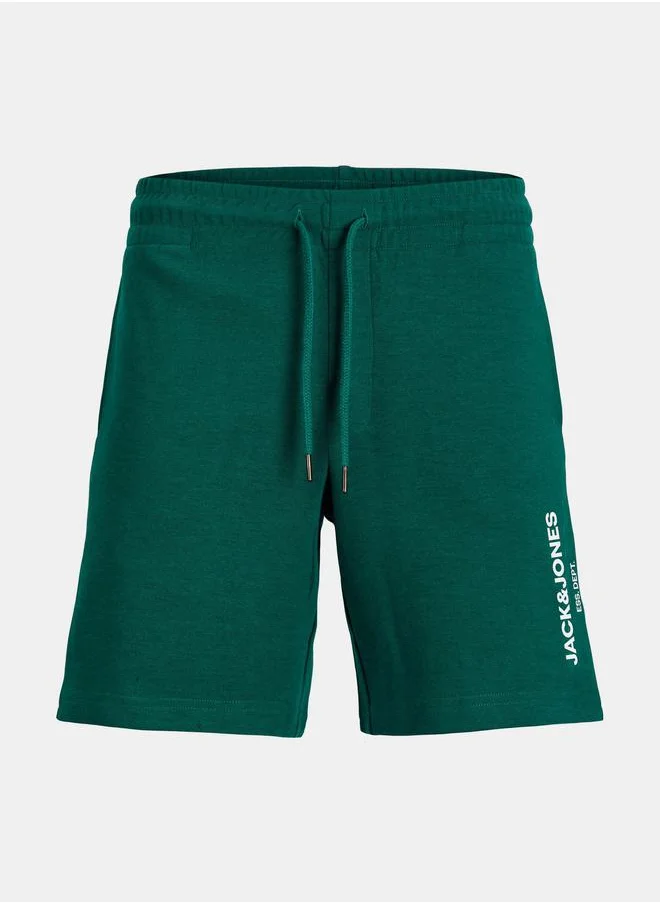 JACK & JONES Side Logo Print Regular Fit Sweat Shorts