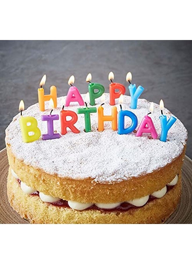 Funcart Funcart Multicolor Happy Birthday Letter Pick Candles - Stunning & Unique Design - Perfect Decoration for Celebratory Occasions  - Image 1