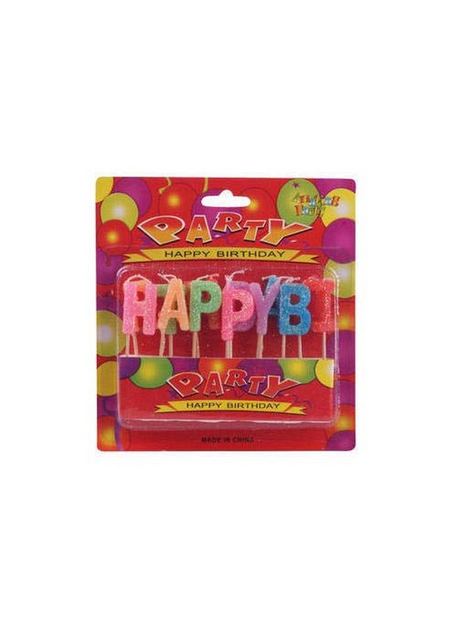 Funcart Funcart Multicolor Happy Birthday Letter Pick Candles - Stunning & Unique Design - Perfect Decoration for Celebratory Occasions  - Image 3
