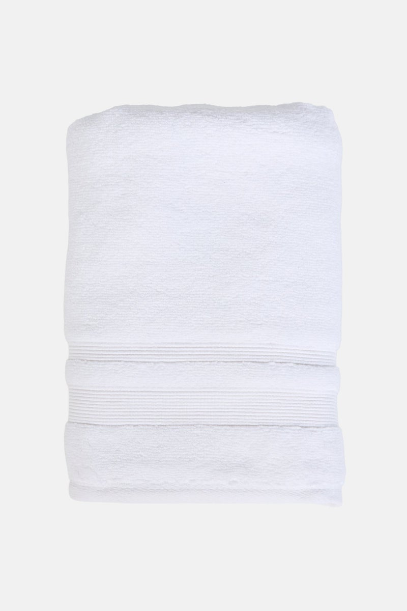 Kathy Ireland Zero Twist Cotton Bath Towel, White - Image 1