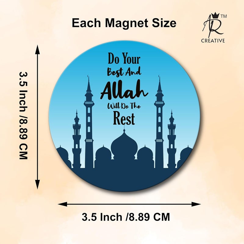AR Creative Do Your Best - Islamic Quotes Fridge Magnet for Home Decoration, Allah Quotes MDF Wooden Fridge Magnet, Home, Office Decor (3.5 inch x 3.5 inch) - Image 4
