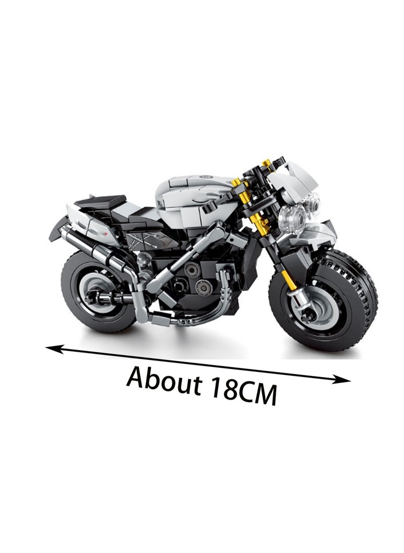 235pcs Grey And Black Retro Motorcycle Building Toy Set; Build A Motorcycle Gift For Kids Aged 8+ Who Love Fast-Paced Vehicle Action  - Image 2