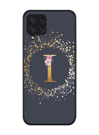 Rugged Black edge case for Samsung Galaxy A22 (LTE/4G)  Slim fit Soft Case Flexible Rubber Edges Anti Drop TPU Gel Thin Cover - Custom Monogram Initial Letter Floral Pattern Alphabet - I (Grey ) - pzsku/ZEA26A000F2B0FBFC0C73Z/45/_/1665826989/6763e28b-e915-43db-b700-adf8134fd7a7