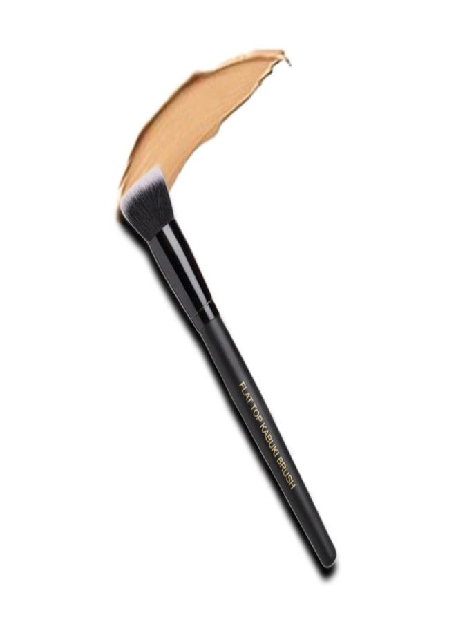 Cuffs N Lashes F021 Flat Top Kabuki Brush | Dense Foundation Brush for Liquid Cream Powder Makeup | High Performance | Soft Bristles | Cruelty-Free | Handmade in India - Image 1