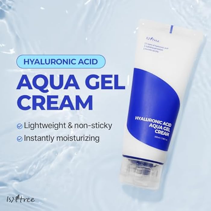 IsNtree Hyaluronic Acid Aqua Gel Cream 100ml, 3.38 fl oz | Korean Skincare | Lightweight Moisturizer | Quick-Absorbing Hydration | For Oily to Combination Skin - Image 3
