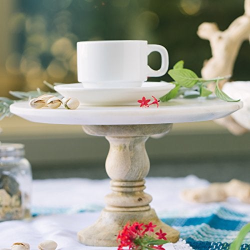 Huji Stack-able Porcelain 4 Ounces Espresso Turkish Coffee Cups and Saucer with Chrome Rack (1) - Image 5
