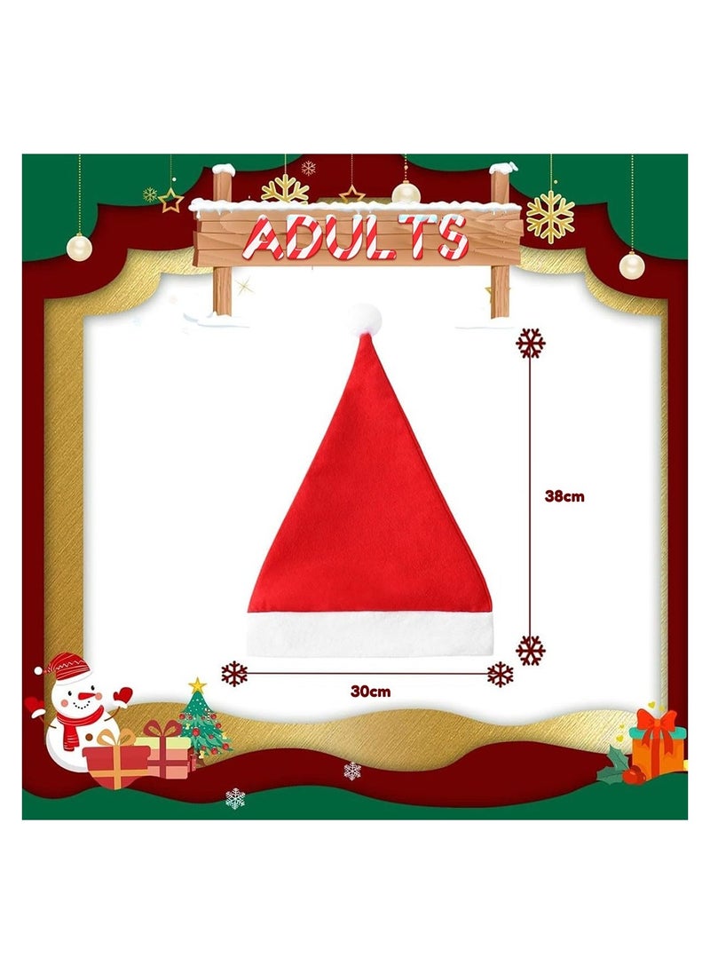 PRINTSHOP4ME - Hat-Red Hat With White Top-Holiday Hat For Adults And Kids-Hat-Cap For Party Supplies - Image 1