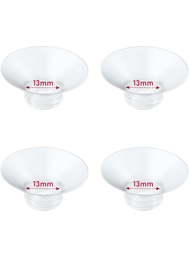 IVARONAL Flange Insert 4PCS 13mm Compatible with Momcozy M9/M6/M5/S12 Pro/V1 Pro/V2 pro, Spectra/Medela/Elvie/NCVI/TSRETE/eufy/Lansinoh/Paruu/MomMed Breast Pump 24mm Shields/Flanges - Image 1