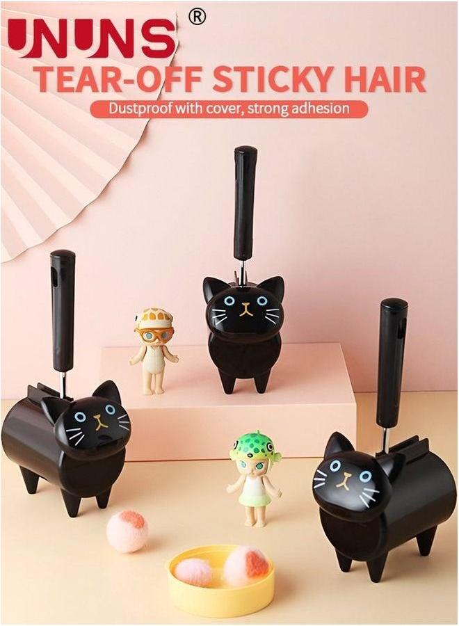 UNUNS Lint Roller,Cat Shaped 8cm 60 Sheet Roller Remover Hair Kit,Lint With 3 Interchangeable Rollers,Hair For Couch,Furniture,Carpet,Car Seat,Reusable Pet  - Image 2
