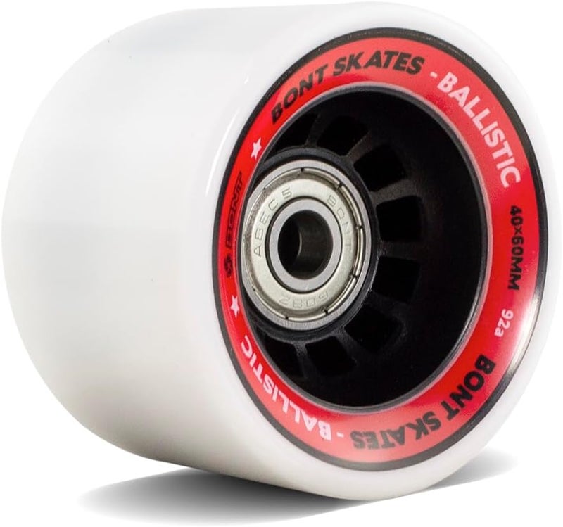 Bont Roller Skates - Ballistic Roller Skate Wheel - Derby Indoor Speed Quad Skating - Pack of 8 - Image 1