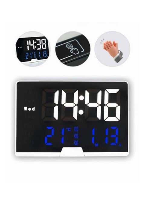 Digital Calendar Alarm Clock With Date,Week,Temperature,3 Alarms,4 Dimmer,Plug In Large Display Day Clock For Home Office Bedroom