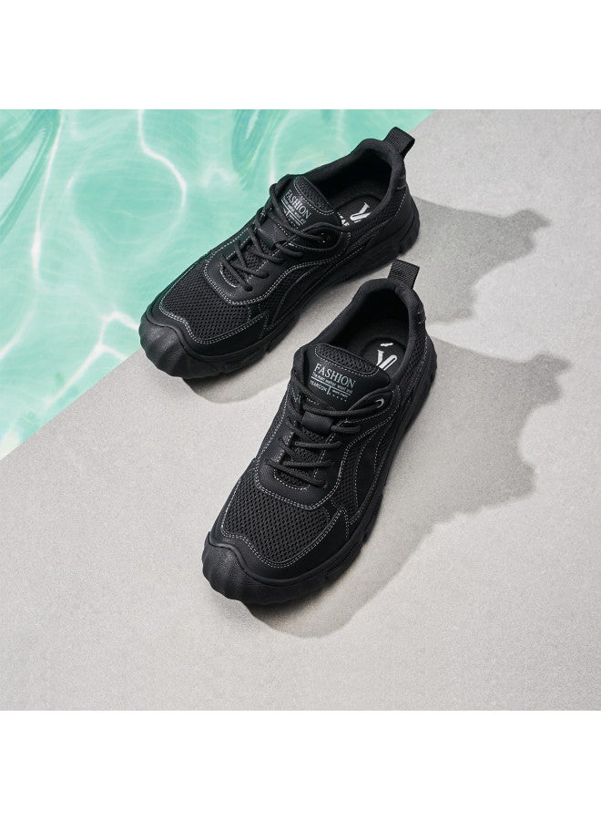 یاركون أحذية المشي بأسلوب ريترو مريحة للخريف، أحذية مشي شبكية تسمح بمرور الهواء للرجال، أحذية رياضية عادية للهواء الطلق للرجال - Image 3