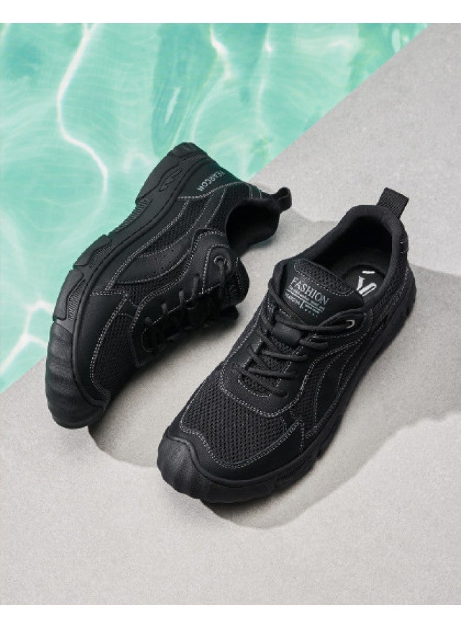 یاركون أحذية المشي بأسلوب ريترو مريحة للخريف، أحذية مشي شبكية تسمح بمرور الهواء للرجال، أحذية رياضية عادية للهواء الطلق للرجال - Image 1