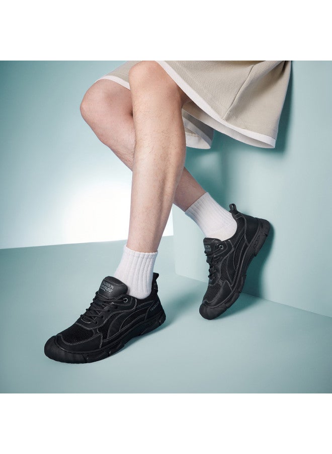 یاركون أحذية المشي بأسلوب ريترو مريحة للخريف، أحذية مشي شبكية تسمح بمرور الهواء للرجال، أحذية رياضية عادية للهواء الطلق للرجال - Image 5