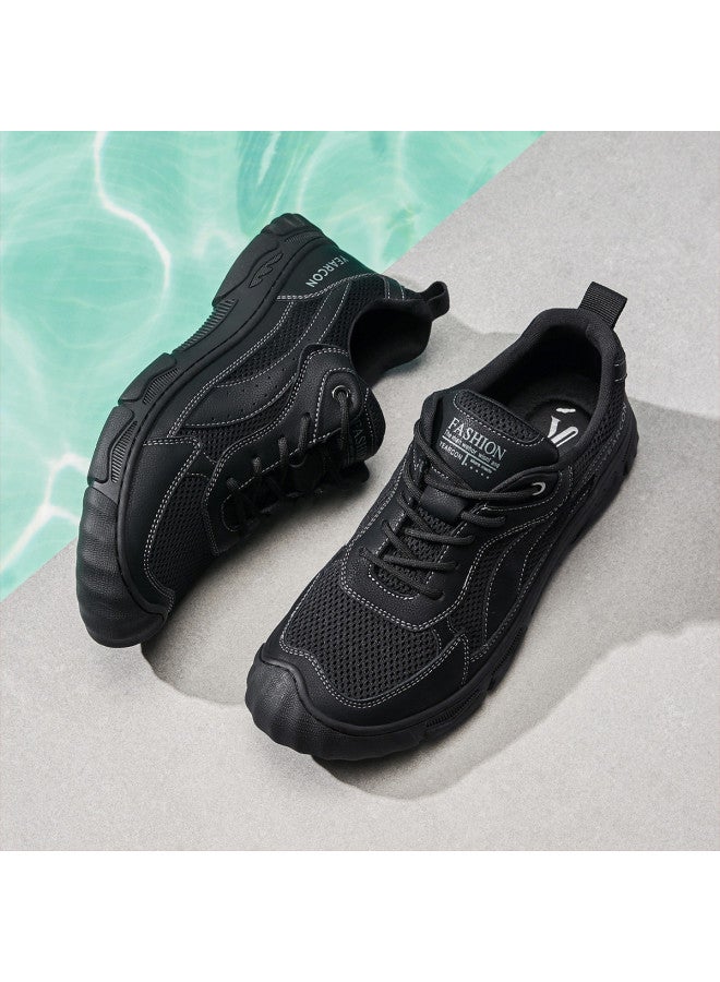 یاركون أحذية المشي بأسلوب ريترو مريحة للخريف، أحذية مشي شبكية تسمح بمرور الهواء للرجال، أحذية رياضية عادية للهواء الطلق للرجال - Image 2