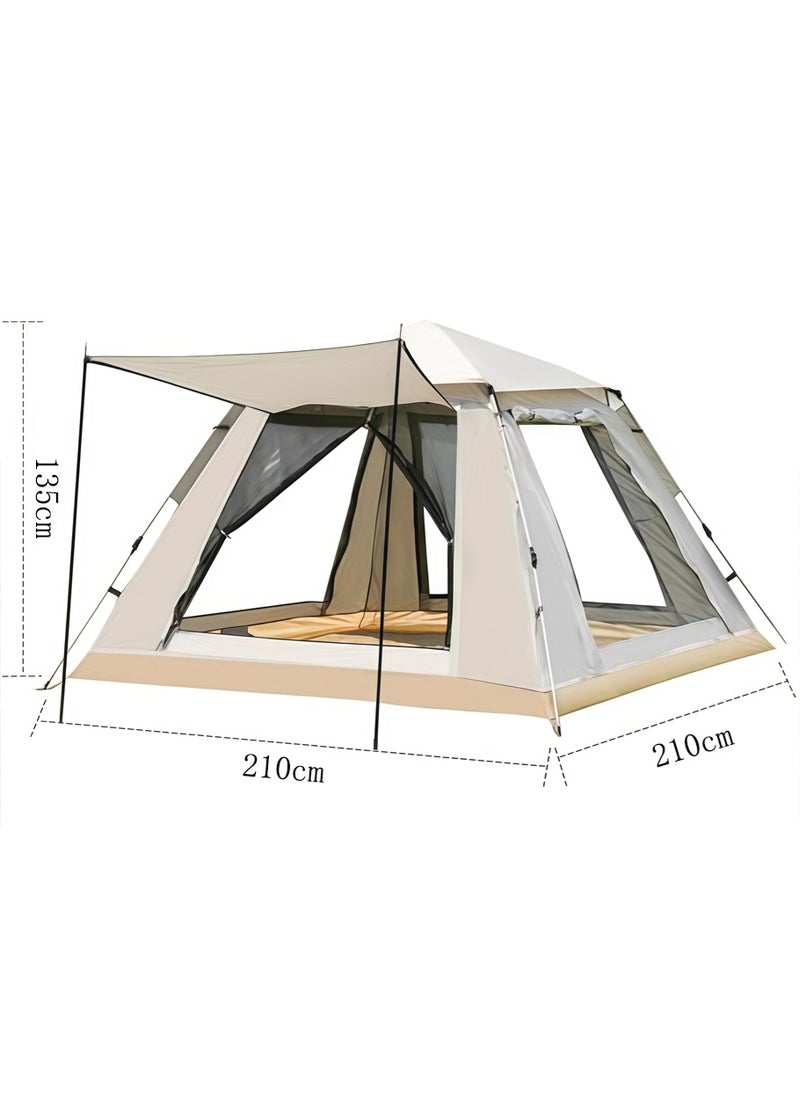 Camping Tent - 3-6 Person Family Tent Instant Easy Set up Tent with Carry Bag, Waterproof Windproof Pop Up Tent for Camping, Hiking, Mountaineering