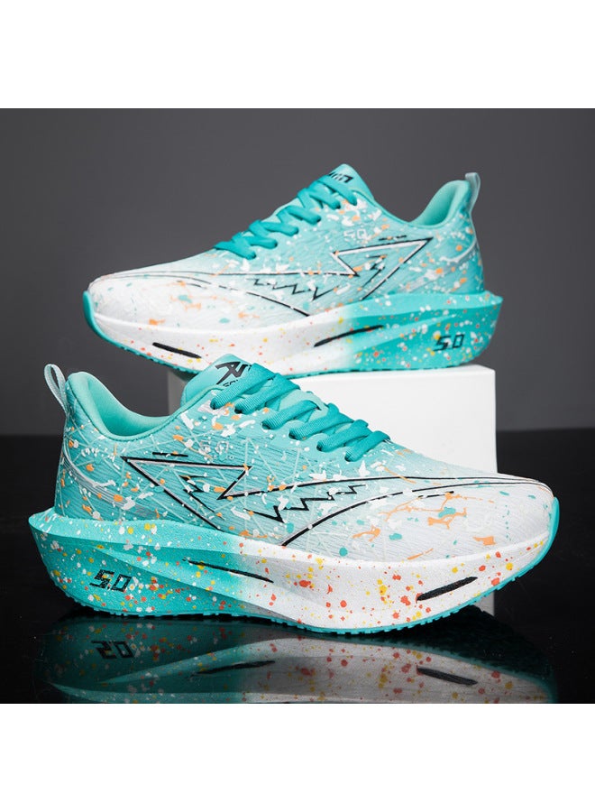 New Running Shoes, Large Size Carbon Plate Cushioning, Luminous, Non-slip, Wear-resistant, Racing Training Shoes, Breathable, Lightweight Sports Shoes