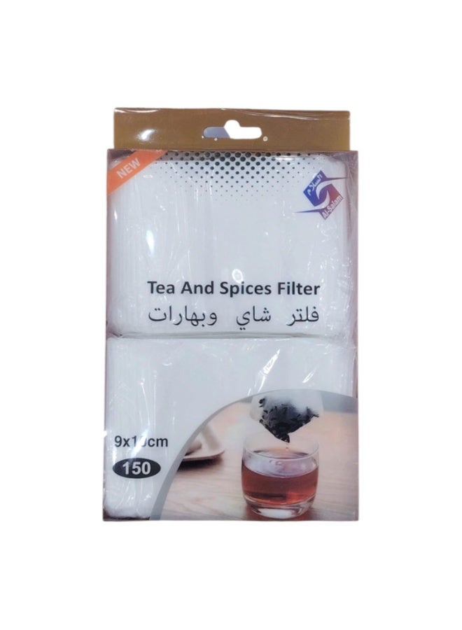 Al-Salam Tea and Spices Filter Bags - 150 Pcs - Size 9x10 cm