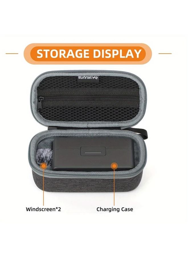 Durable Gray Storage Bag For DJI Mic 3 2 1 Portable Carrying Case With Multiple Compartments - Image 3