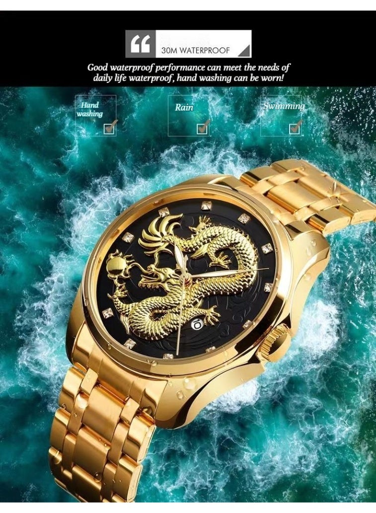 CASSRAY Chinese-style fashionable men's wristwatch - trendy, individual, business-oriented watch with automatic calendar function, water-resistant and luminous dial. - Image 5