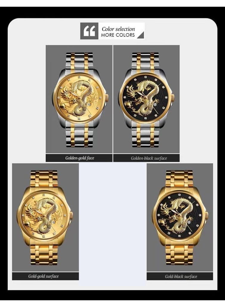 CASSRAY Chinese-style fashionable men's wristwatch - trendy, individual, business-oriented watch with automatic calendar function, water-resistant and luminous dial. - Image 3