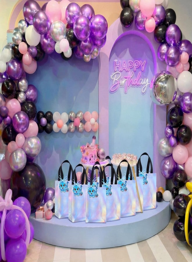 Abbylike 18 Pcs Kpop themed Party Tiger Gift Bags with Handle, Iridescent Kpop Themed Favor Bags 10 x 8 x 4 Inch Non-woven Holographic with Tiger Labels for Birthday Party Decoration - Image 5