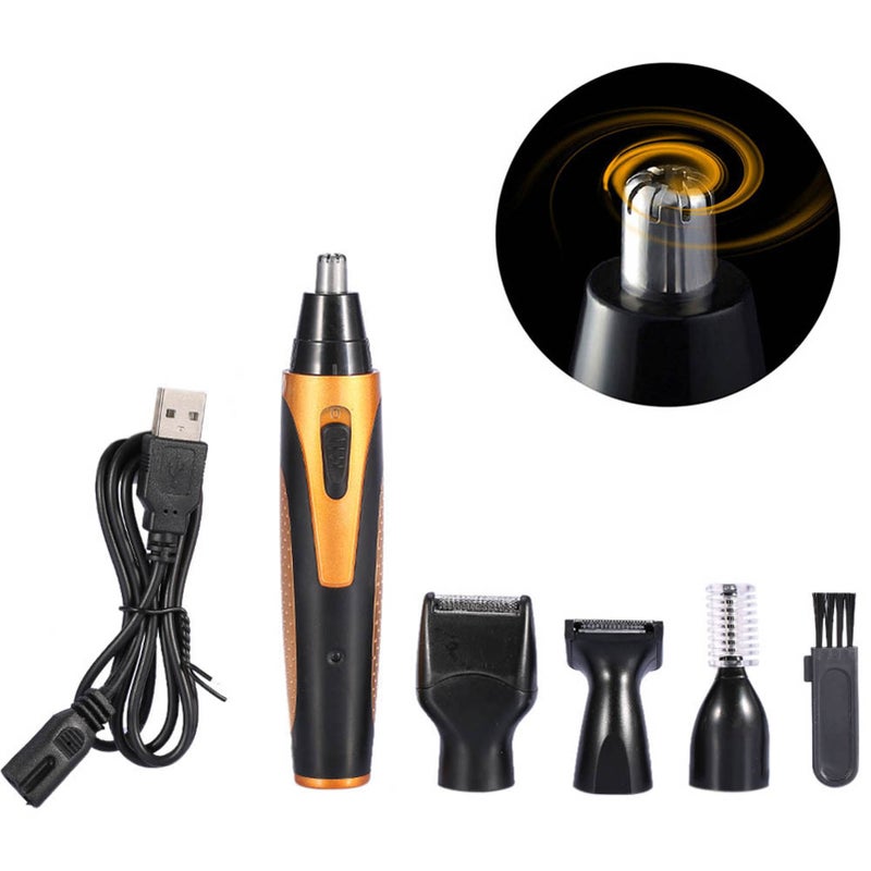 4 In 1 Rechargeable Men Nose Ear Temple Hair Trimmer Electric Beard Eyebrow Clipper Shaving Kit - Image 3