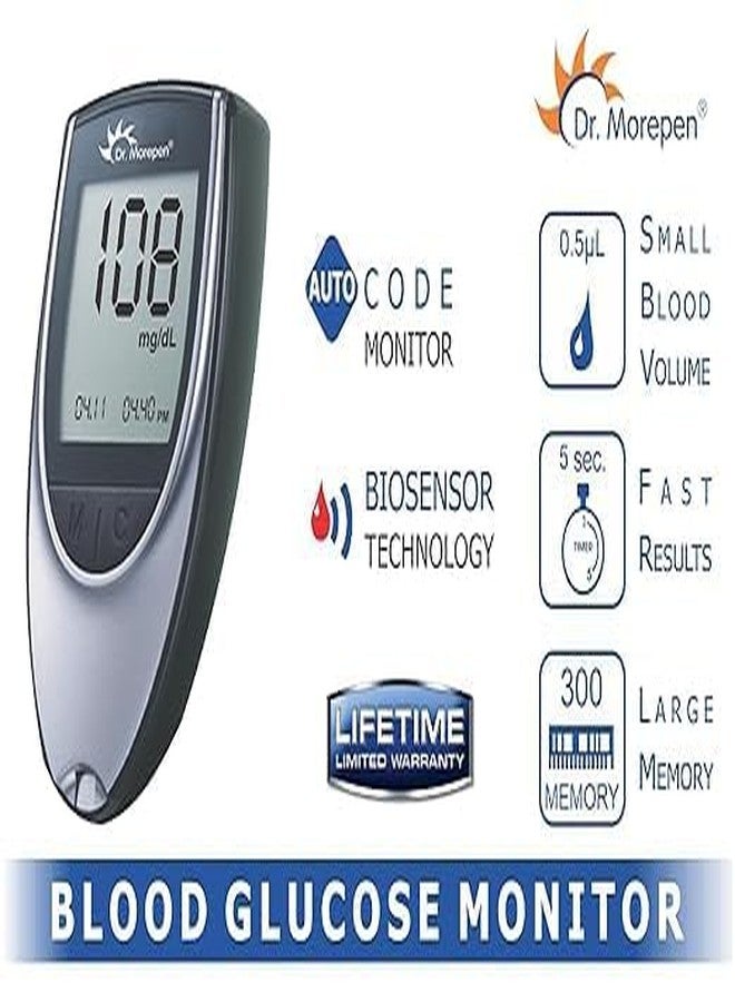 Beato Dr. Morepen Glucoone BG 03 Glucometer With 50 Strips, 100 Lancets With 100 Swabs, Multicolor - Image 3