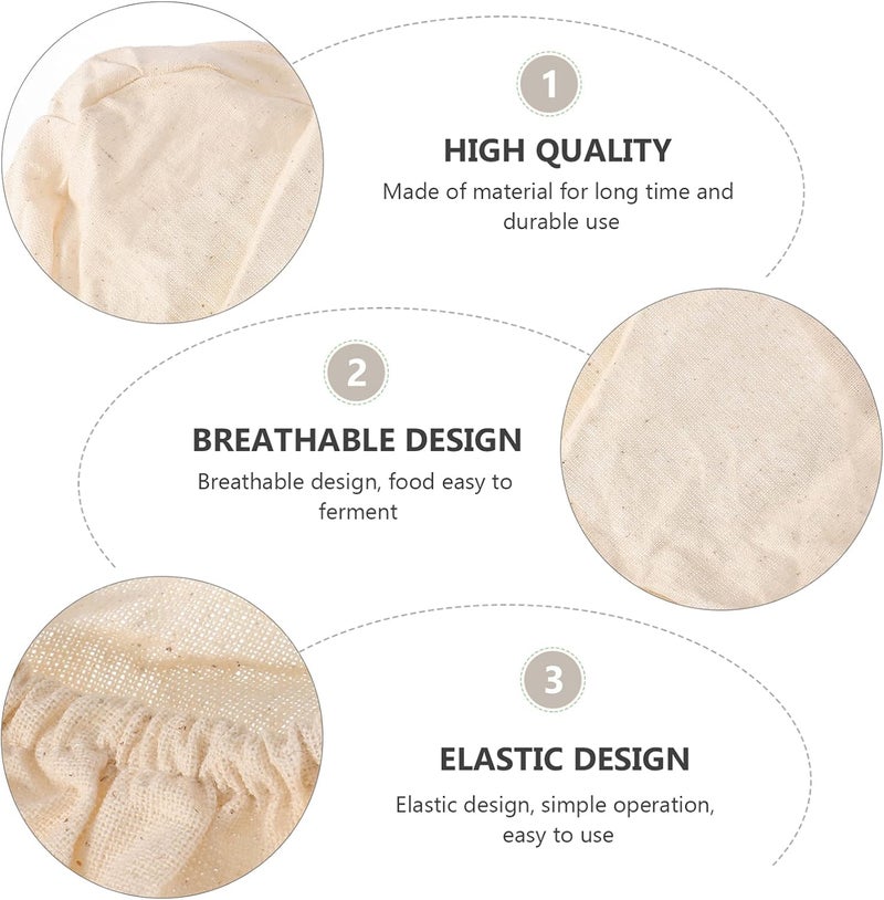 comfrt 2PCS Bread Proofing Basket Liner Oval Brotform Liner Natural Rattan Baking Dough Sourdough Banneton Baskets Cover for Pastry - Image 5