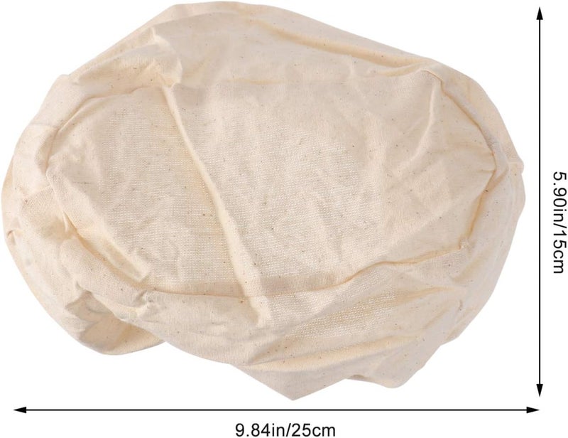 comfrt 2PCS Bread Proofing Basket Liner Oval Brotform Liner Natural Rattan Baking Dough Sourdough Banneton Baskets Cover for Pastry - Image 2