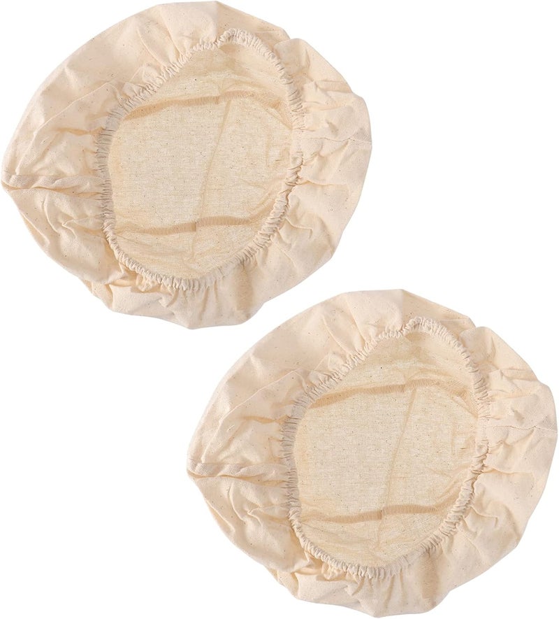 comfrt 2PCS Bread Proofing Basket Liner Oval Brotform Liner Natural Rattan Baking Dough Sourdough Banneton Baskets Cover for Pastry - Image 1