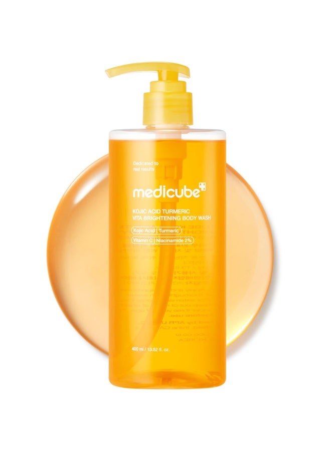 Medicube Kojic Acid Turmeric Brightening Body Wash | Gentle Shower Gel for Uneven Skin | Niacinamide, Vitamin C, AHA/BHA |400ml - Image 1