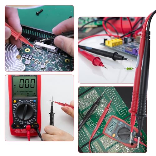 superbobi New Meter Test Leads Cat III 1000V 20A Replacement for Fluke Ideal Simpson - Premium Insulated Flexible Probes - Image 4
