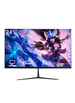 FlashHawk 23.8 inch IPS Flat Screen Gaming Monitor with Frameless Full HD (1920x1080) VA Display,165Hz Refresh Rate,HDMI and DP Input Black  - Image 1