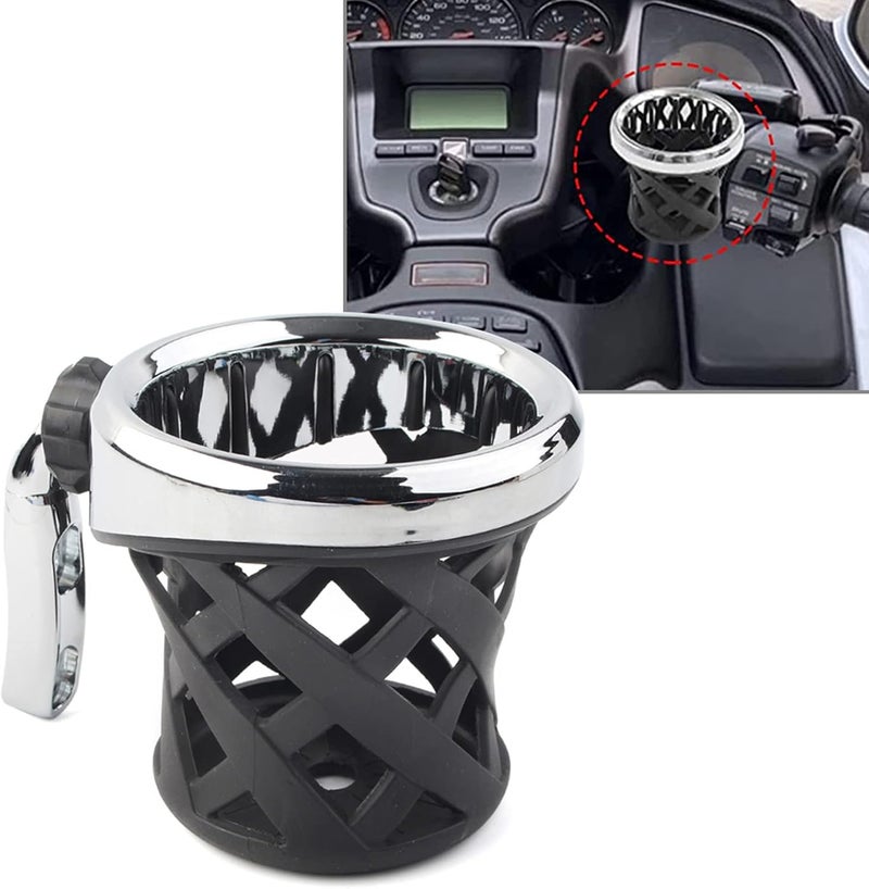 GYMARK Motorcycle Cup Holder for Honda Goldwing GL1800 F6B (2001-2021) - Silver - Image 1