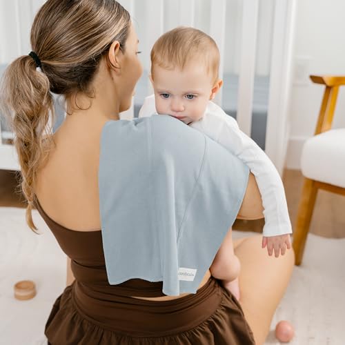 Comfy Cubs Baby Burp Cloths Set Pack of 10 Large 6Layer Ultra Absorbent 100 Cotton for Infant SpitUp Drool and Messes Soft Gentle Thoughtful New Born Baby Gifts Pacific Blue - Image 3