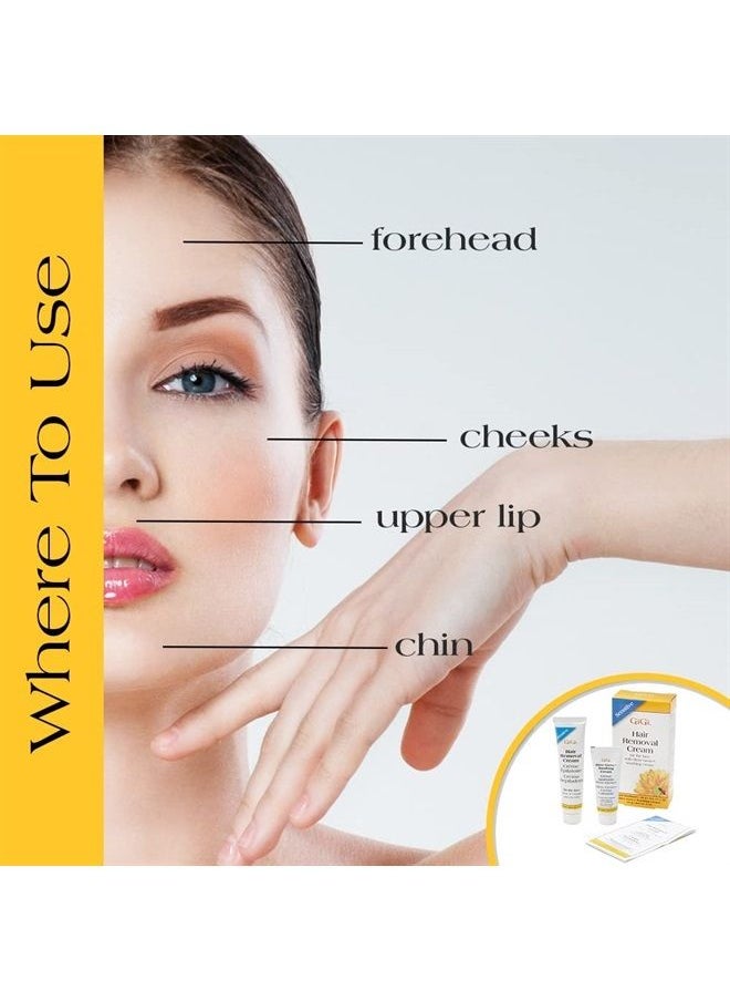 GiGi - Facial Hair Removal Cream and Slow Grow Soothing Cream Set for Sensitive Skin - Image 1