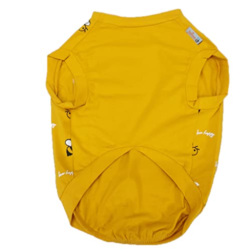 WAGZY Yellow Bee-Ing Happy Printed Cotton Hosiery T-Shirts For Puppies,Kitten,Dogs And Cats (24" - 3Xl),100 G - Image 3
