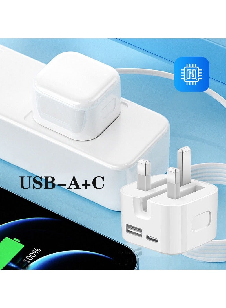 غريفين محول طاقة USB-C بقوة 35 وات، شاحن أبيض، شاحن USB C سريع، رأس شاحن سريع، قابس طاقة من النوع C، محول سفر عالمي، قابس USB-C لكل من Android وApple، يمكنه شحن iPhone 15/15 Pro Max/15 Pro/15 Plus/14/13/12/11، إلخ، أبيض - Image 4