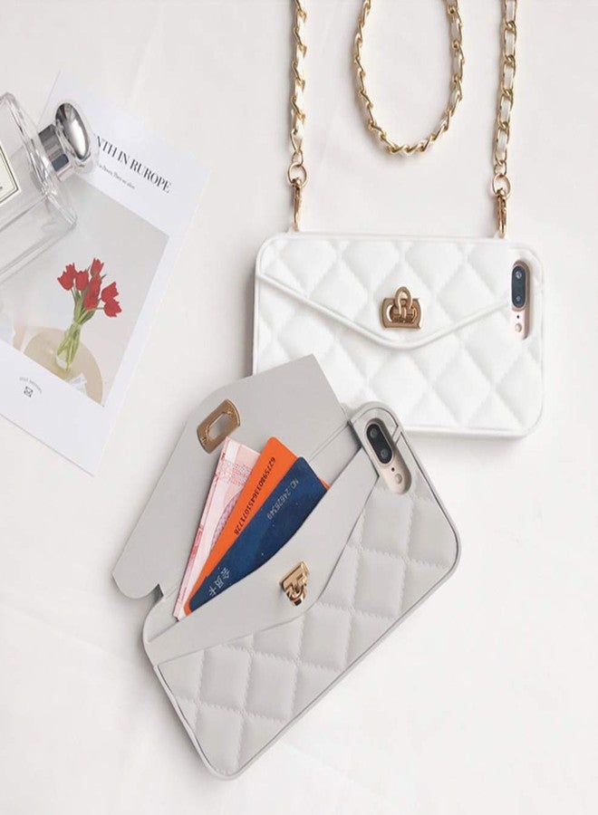 UnnFiko Wallet Phone Case Compatible with iPhone 16 Pro Max, Cute Light Luxury Bag Design, Purse Flip Card Pouch Cover Soft Silicone Case with Handstrap Long Shoulder Strap (Khaki, iPhone 16 Pro Max) - Image 2