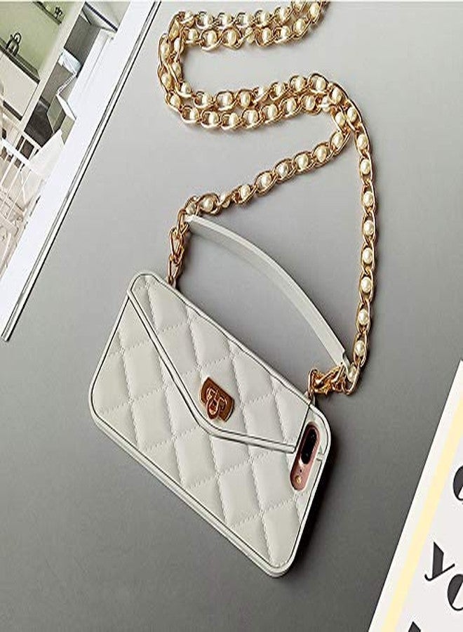 UnnFiko Wallet Phone Case Compatible with iPhone 16 Pro Max, Cute Light Luxury Bag Design, Purse Flip Card Pouch Cover Soft Silicone Case with Handstrap Long Shoulder Strap (Khaki, iPhone 16 Pro Max) - Image 3