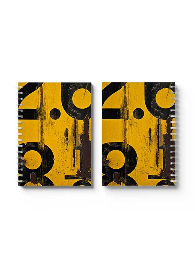 LOWHA - Spiral Notebook Aesthetic Bg Number Art Bg for school, study, work, business 18x25cm taking with 80 sheets - Image 1