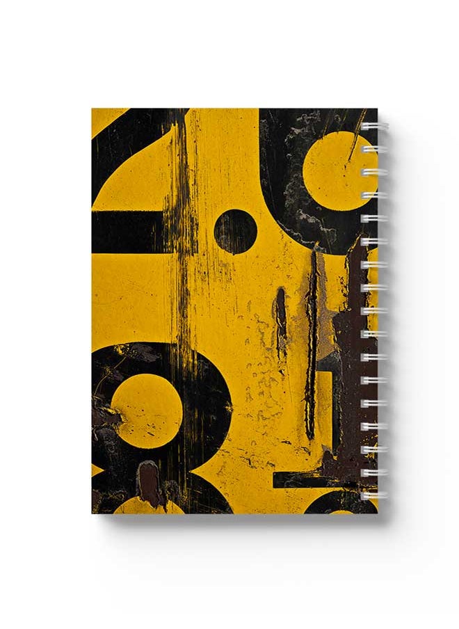 LOWHA - Spiral Notebook Aesthetic Bg Number Art Bg for school, study, work, business 18x25cm taking with 80 sheets - Image 1