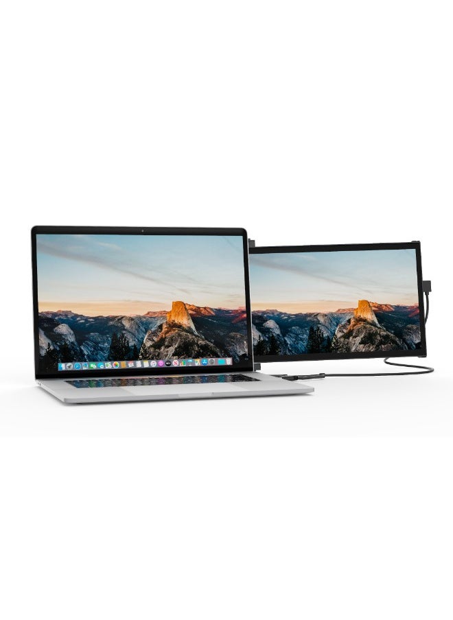 Mobile pixel Duex Plus Portable Monitor, 13.3" FHD 1080P IPS Ultra Slim Laptop Screen Extender, USB A/USB C Plug and Play Auto Screen Rotate, Windows/Mac/Android/Switch Compatible - Black  - Image 2