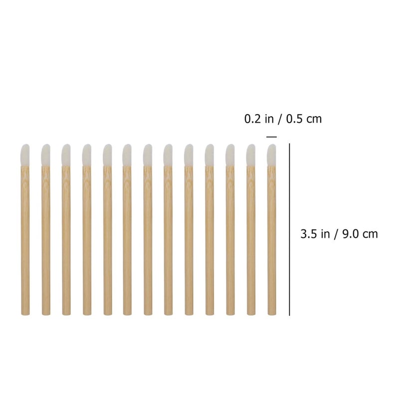 50Pcs Disposable Wooden Lip Brushes Portable Lipstick Applicators for Makeup Use for Lip Gloss and Eyeshadow Application - Image 2